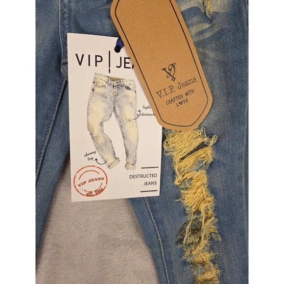 NWT VIP "Destructed Collection" Sculpting Stretch Distressed Jeans Size 00 - Picture 6 of 12